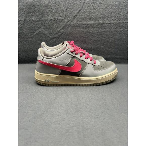 Size 6.5Y-Nike Air Force 1 Low Top PINK-GRAY (GS) - Picture 1 of 8